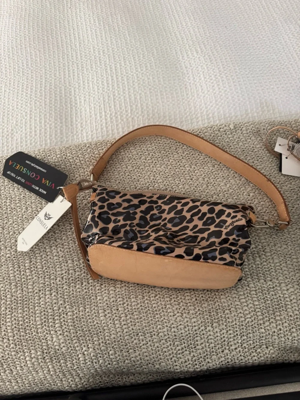 Consuela Leopard Print bag - Tan/Black - Picture 3 of 3